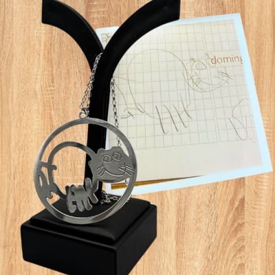 Custom-designed silver medallion