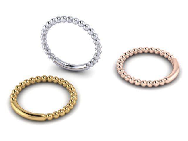 Anillo de plata Bolitas