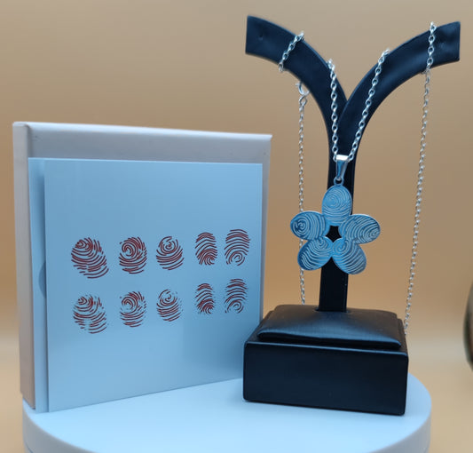 Colgante de plata personalizado de huella dactilar