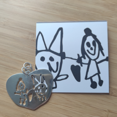 Custom-designed silver medallion