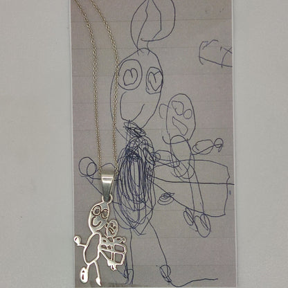 Silver pendant with custom design 