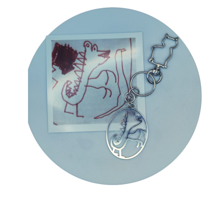 Personalized Silver Keychain