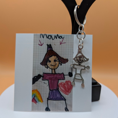 Personalized Silver Keychain