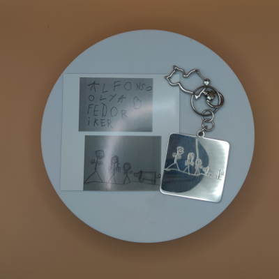 Personalized Silver Keychain